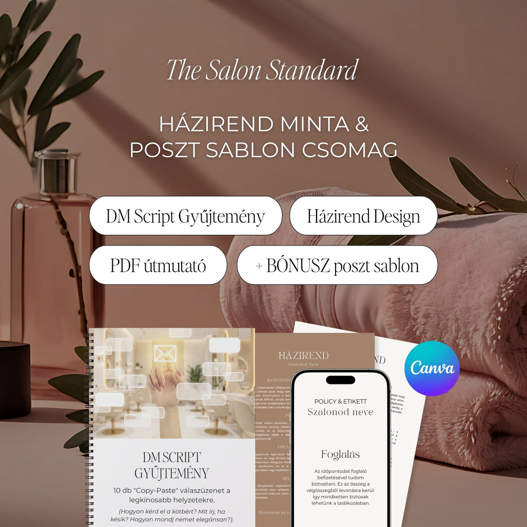 Szépségszalon házirend minta & poszt sablon csomag