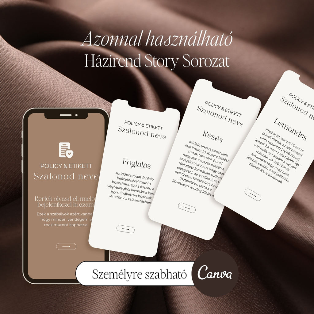 Szépségszalon házirend minta & poszt sablon csomag