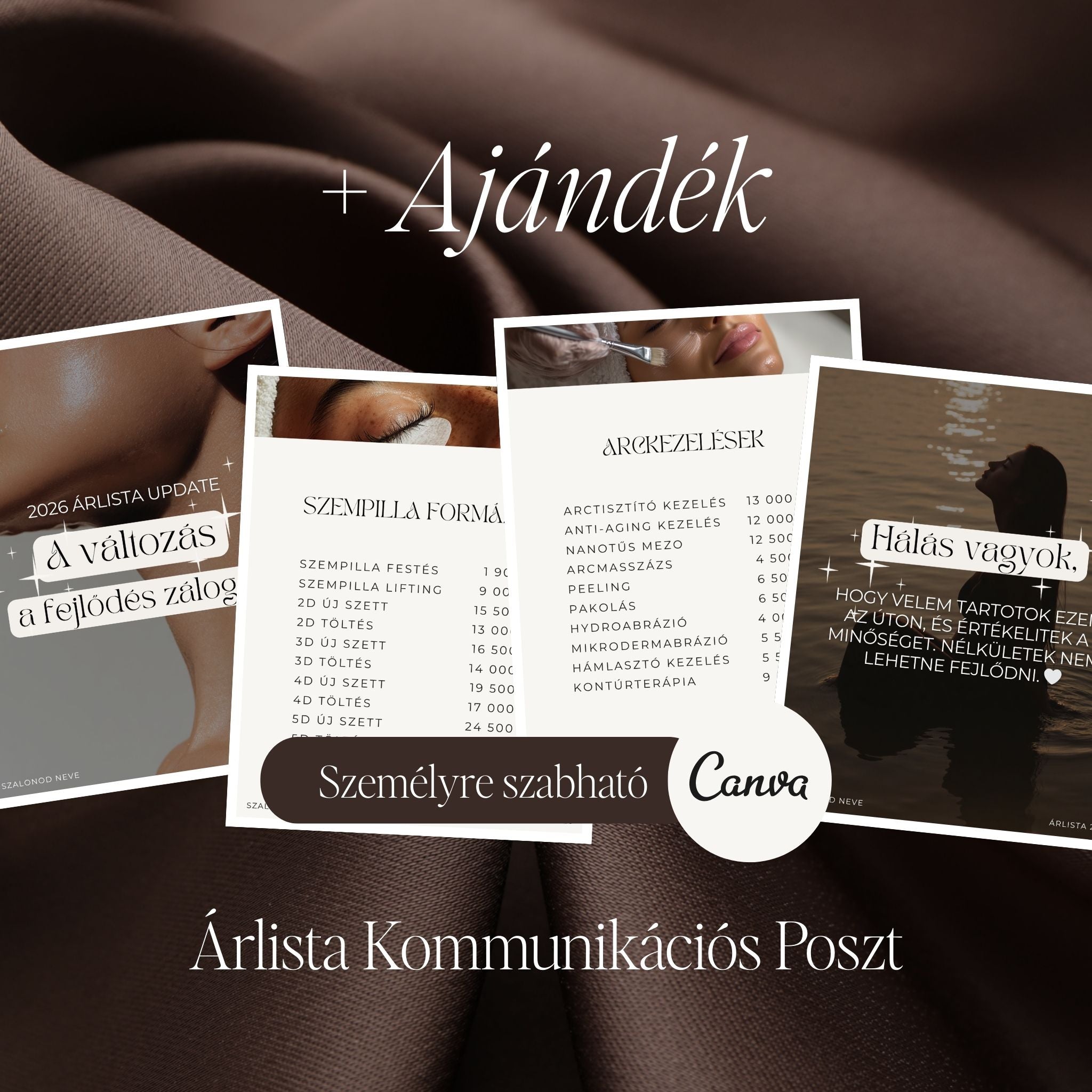 Szolgáltatás árazó kalkulátor & árlista sablon csomag